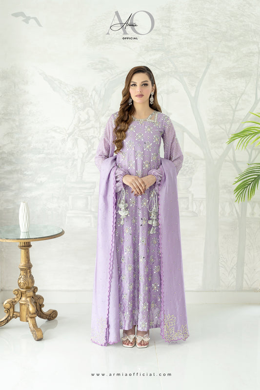 Aria embroidered luxury Pakistani A-Line dress by Armia Official