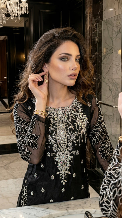 Glimmer Embroidered Swarovski - Luxury Dress