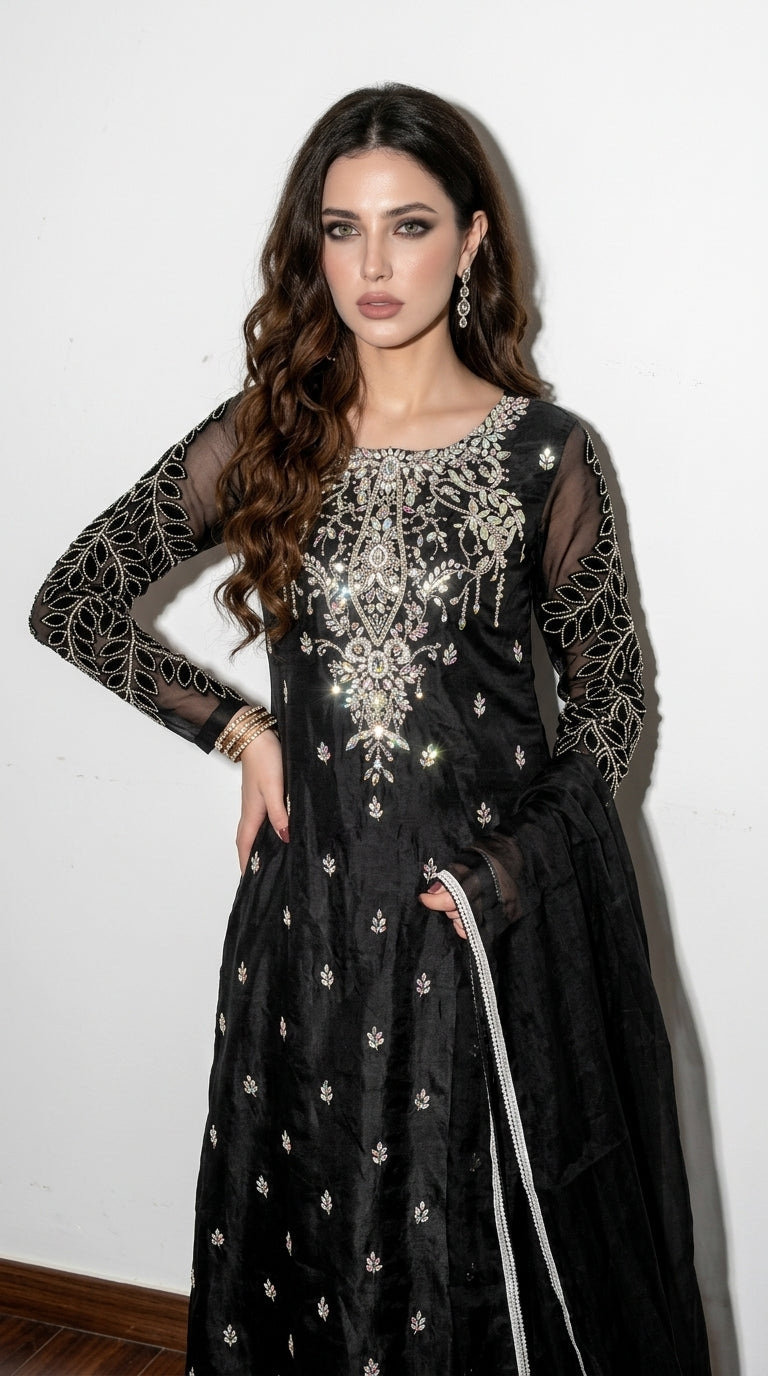 Glimmer Embroidered Swarovski - Luxury Dress