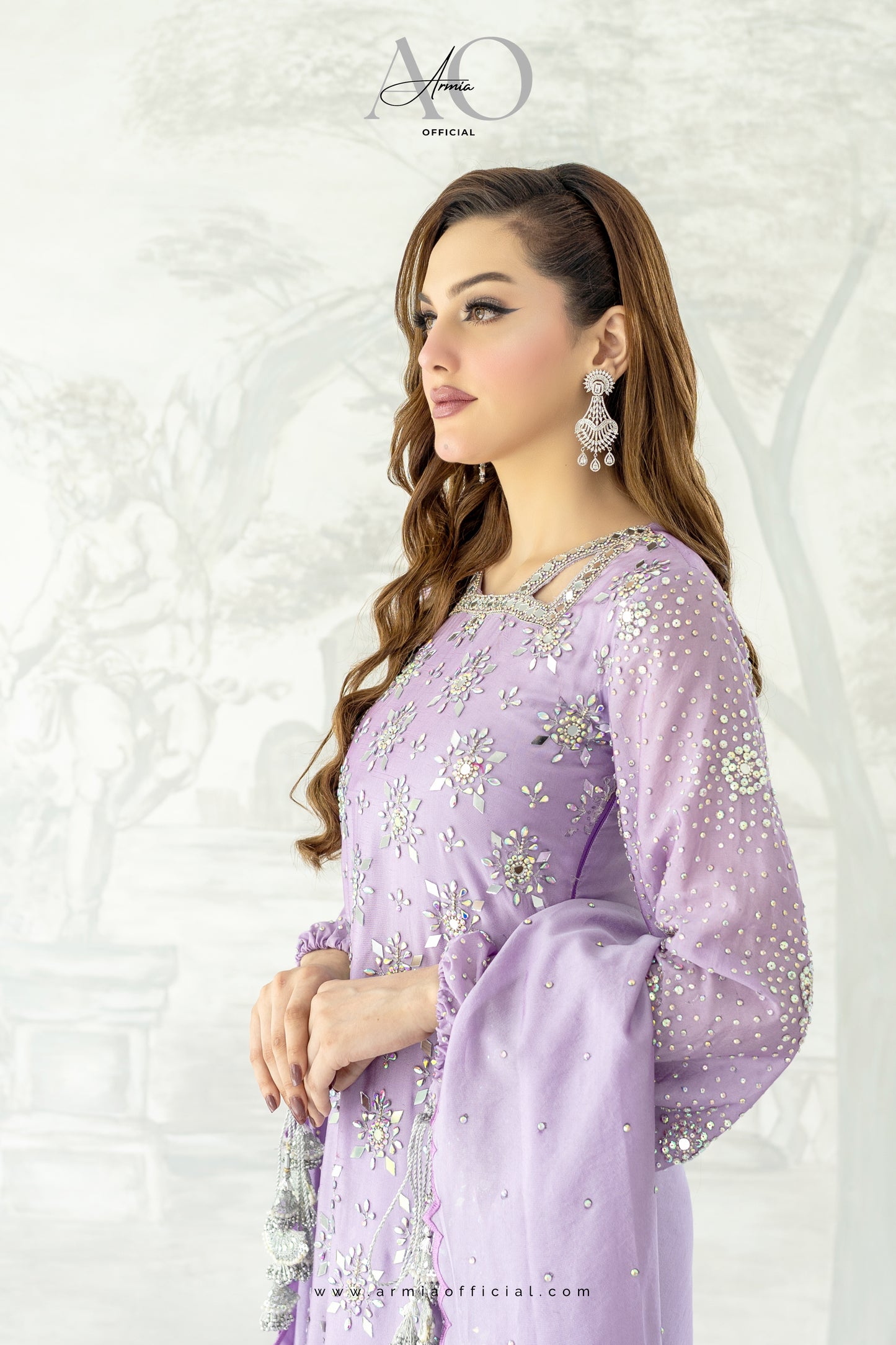 Aria embroidered luxury Pakistani A-Line dress by Armia Official