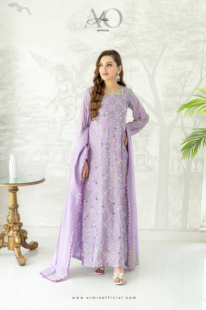 Aria embroidered luxury Pakistani A-Line dress by Armia Official