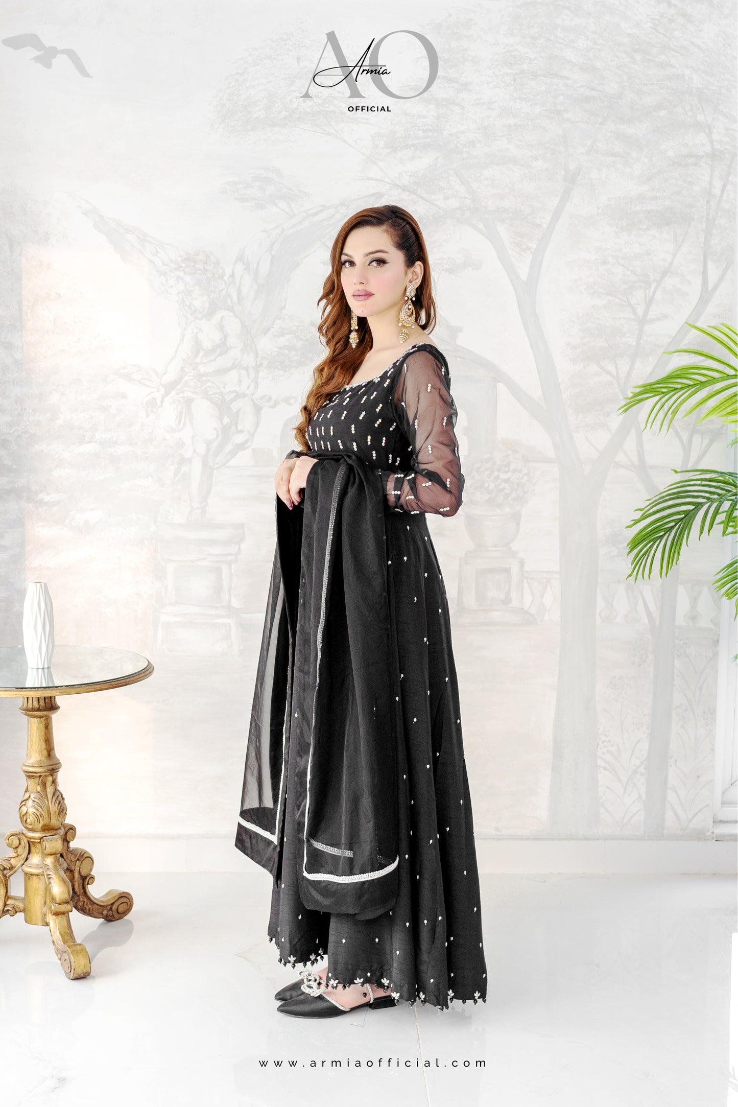 Moonlight elegant Pakistani formal evening maxi dress by Armia Official
