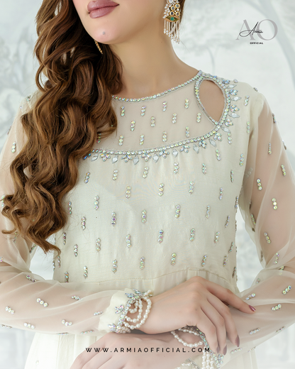 Noor embroidered luxury Pakistani formal Maxi dress by Armia Official