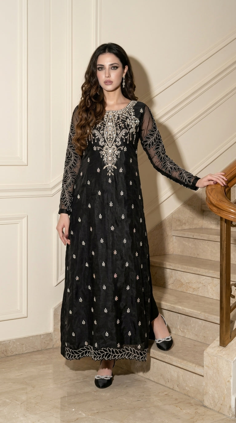 Glimmer Embroidered Swarovski - Luxury Dress