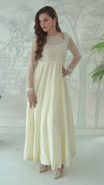 Noor embroidered luxury Pakistani formal Maxi dress by Armia Official